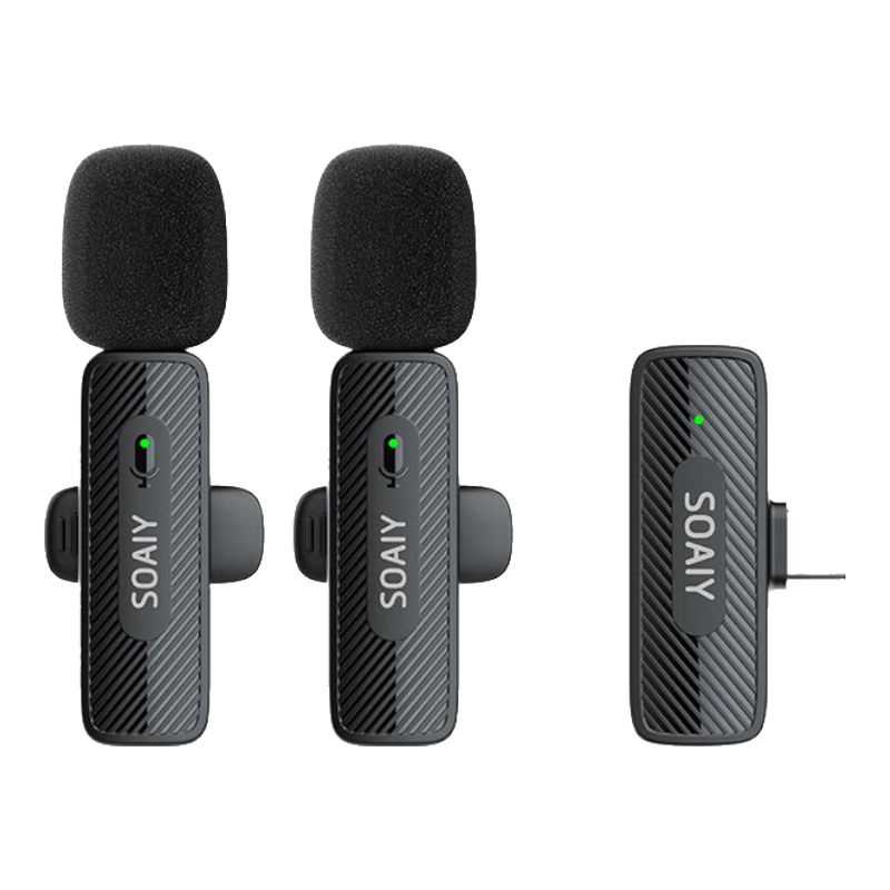 索愛（soaiy）MK38無線領夾麥克風錄音聲卡手機收音器戶外直播采訪小蜜蜂viog短視頻降噪話筒Type-C版