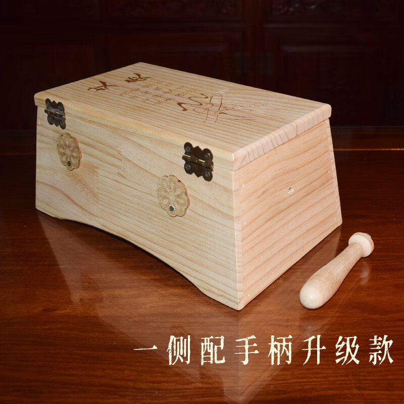 帝春堂六针实木隔姜灸盒无漆明火艾灸盒艾条艾柱盒艾绒盒隔姜灸悬灸盒 六针全实木隔姜灸盒+艾柱一盒