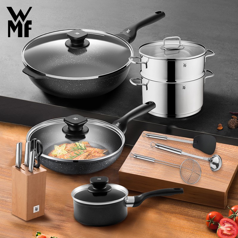 wmf德国福腾宝中式厨师刀家用厨房切菜切肉刀陶瓷钢磨刀器套装刀具