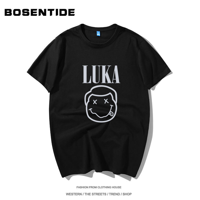 滕讯体育nba同款卢卡 东契奇同款卡通头像短袖t恤男独行侠队篮球运动