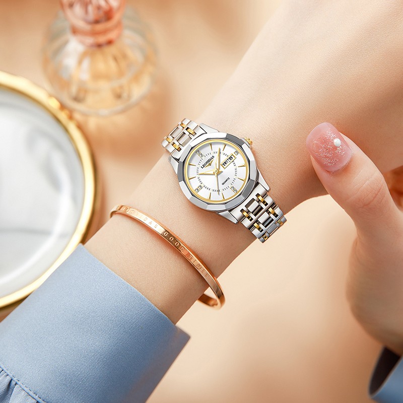 列奥尼达(leonidas)2022手表女表防水钢带石英表休闲简约气质名牌女士