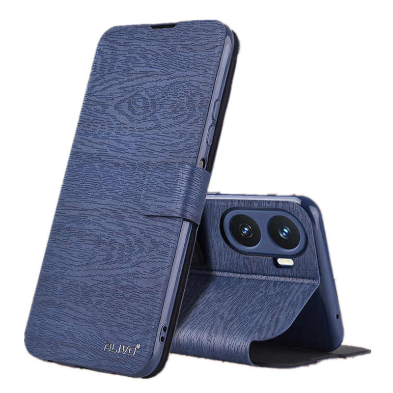 ALIVO 适用vivo Y35手机壳Y53t?；てぬ譟35m+翻盖式防摔全包硅胶软壳男女 【Y35/Y35m】森海蓝+钢化膜