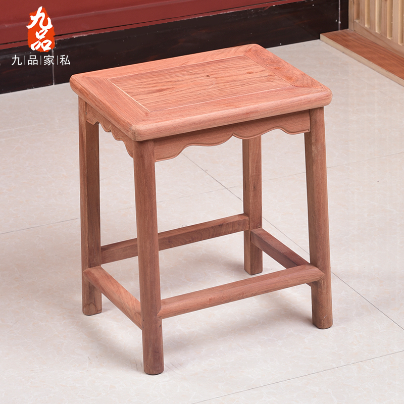 大果紫檀)明式高脚方凳明式长方凳高脚凳门口换鞋凳实木凳矮凳方凳子