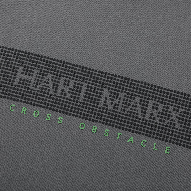 哈特马克斯男士休闲圆领长袖上衣运动透气绵柔T恤衫 摩天灰 M (170)