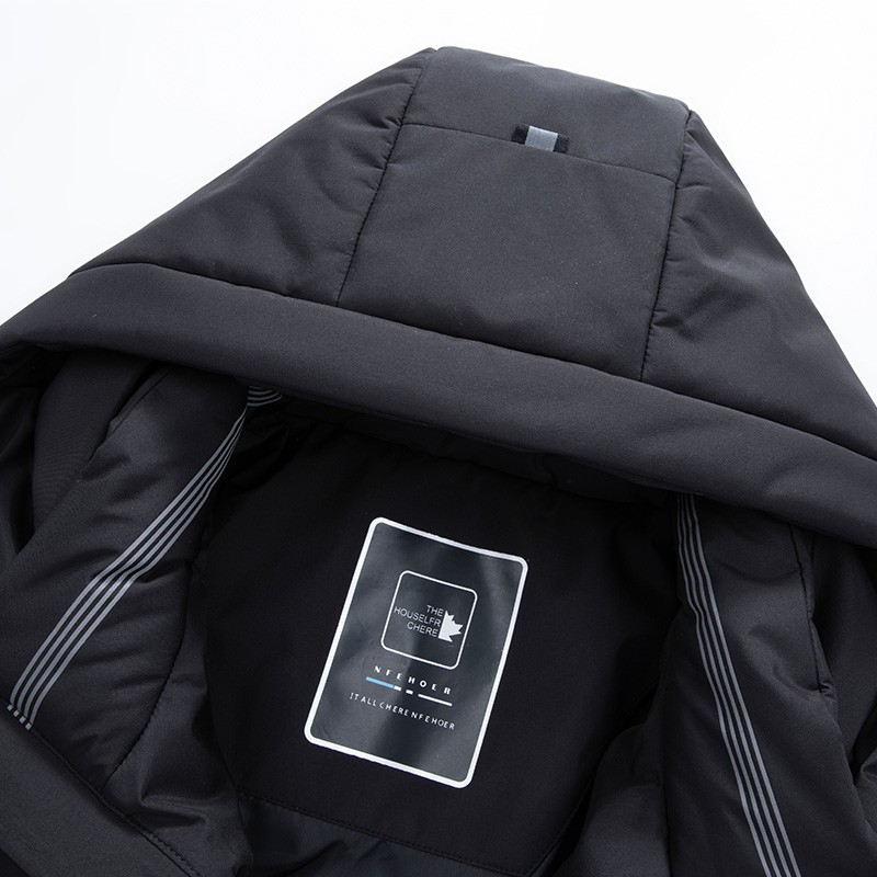 罗蒙男士短款羽绒服秋冬新款中青年保暖商务休闲通勤百搭羽绒外套男 S2Y010777黑色【连帽款】 XL (180) 【建议135-150斤】