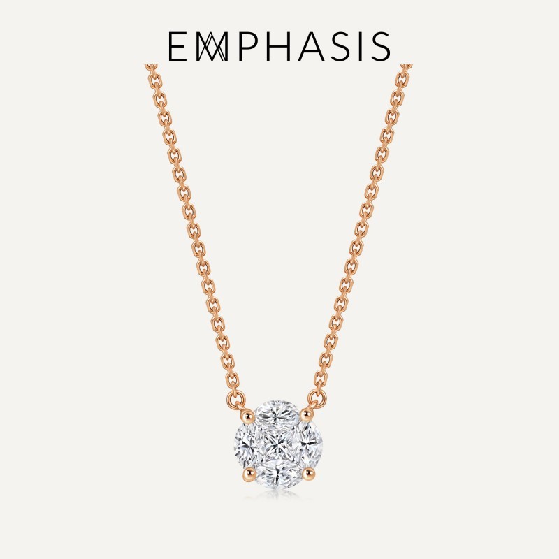 emphasis艾斐诗mystique「密」系列18k玫瑰金钻石项链 大号92254n 47