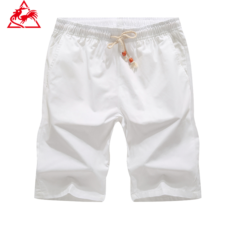 莱克公鸡纯棉短裤男夏季新款五分裤舒适吸湿透气休闲裤 K99白色 M(约70-90斤)