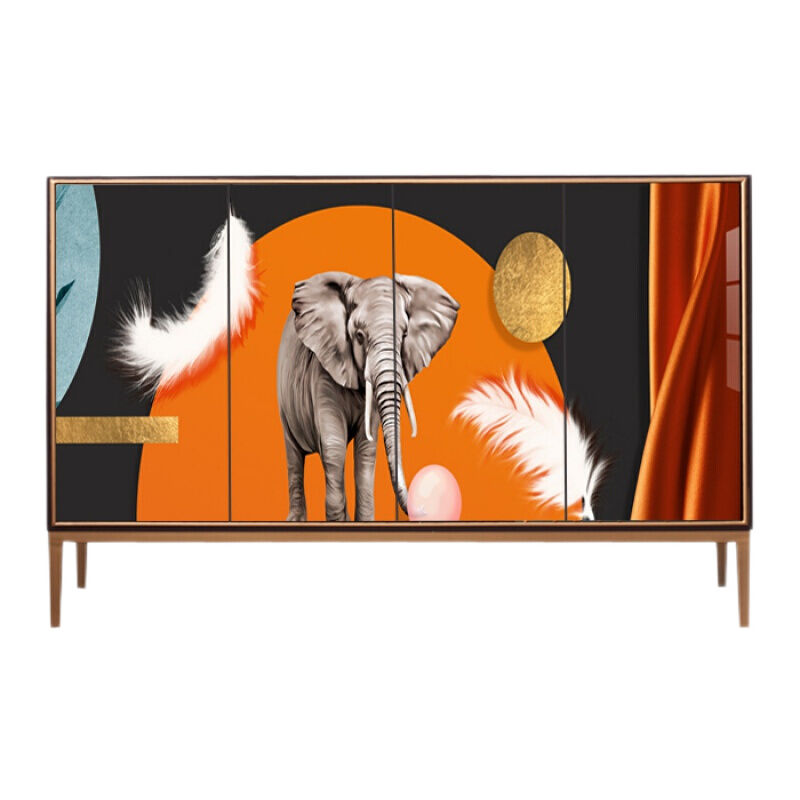 绿林咖轻奢玄关柜鞋一体入户门厅柜进门现代简约家用实木餐边柜大理石 黑色01款150*40*90cm 四门 整装  箱框结构