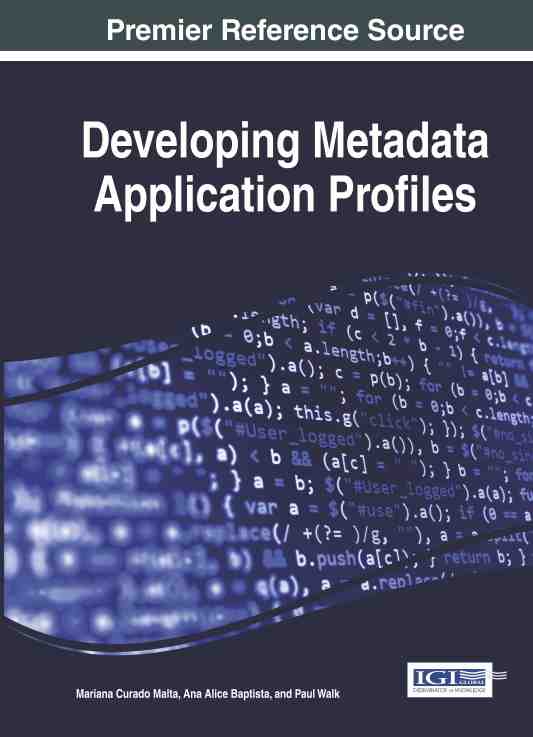 预售 按需印刷 developing metadata application profiles