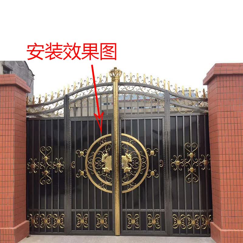 仁聚益304不锈钢门花装饰配件  304不锈钢圆形门花工艺花大门半圆拉手