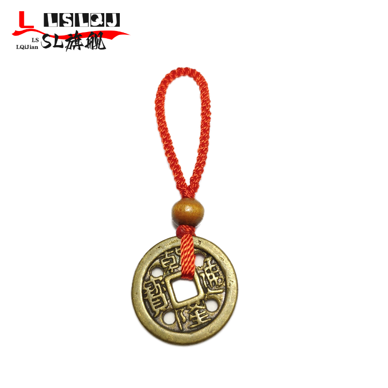 lostsoul新生婴儿小孩防四眼婆犯四眼铜钱满月宝宝夜哭啼佩戴狗牙野生