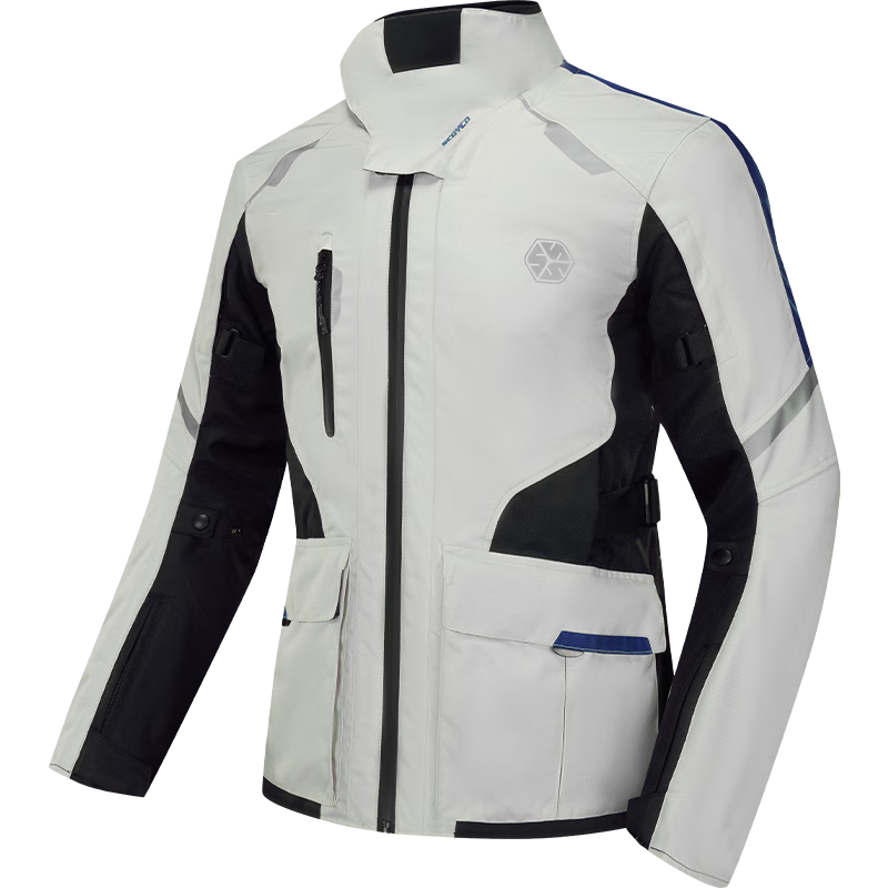 賽羽（SCOYCO）摩旅騎行服摩托車冬季保暖防水防風(fēng)防摔賽車機(jī)車服摩旅裝備套裝 JK190礦石灰-保暖防寒摩旅款 2XL