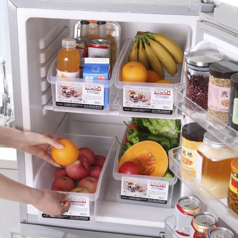 冰箱里面的收纳盒 冰箱大号收纳盒长方形抽屉式保鲜储物盒神器冷冻