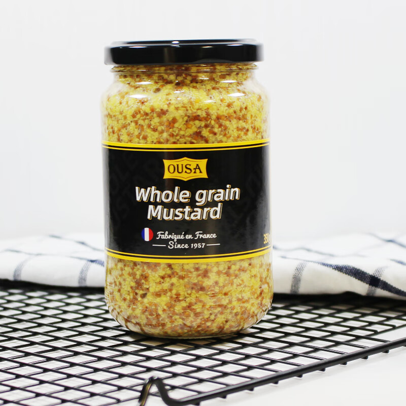 oemg 法国原装进口整粒芥末籽酱多规格法式粗粒大藏黄芥末酱炸鸡酱