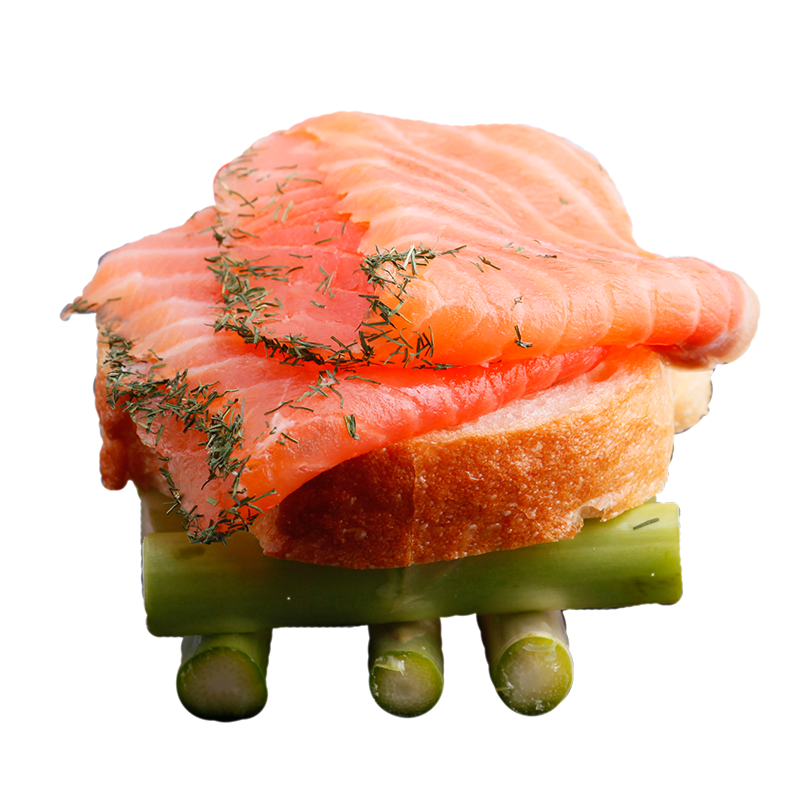 荷裕食品冷冻烟熏三文鱼莳萝大西洋鲑100g 生鲜海鲜水产 轻食健康
