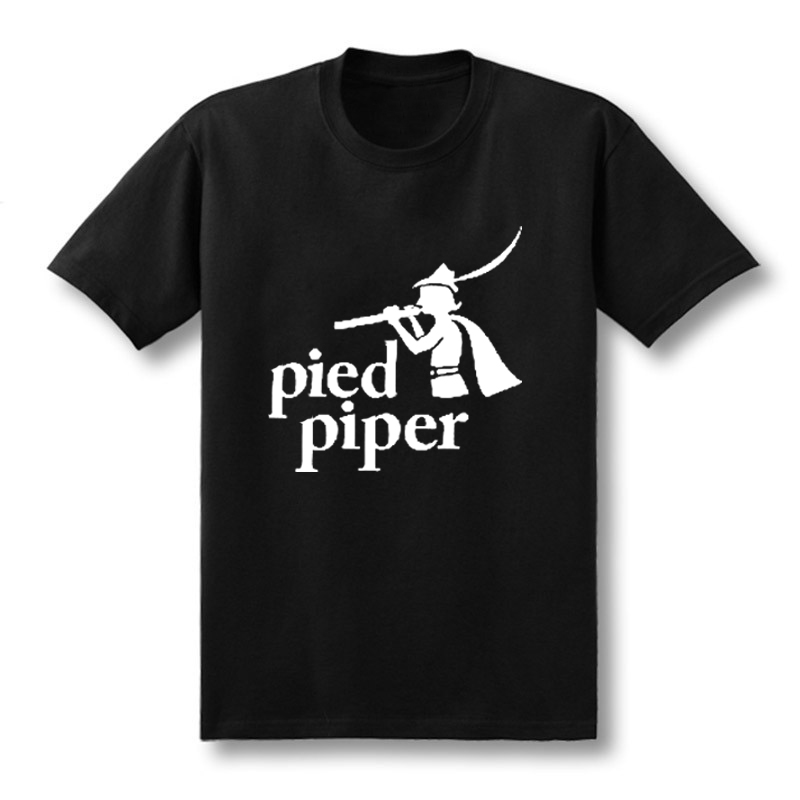 格宝特夏季我爱美剧 硅谷 pied piper魔笛手 silicon valley短袖t恤初