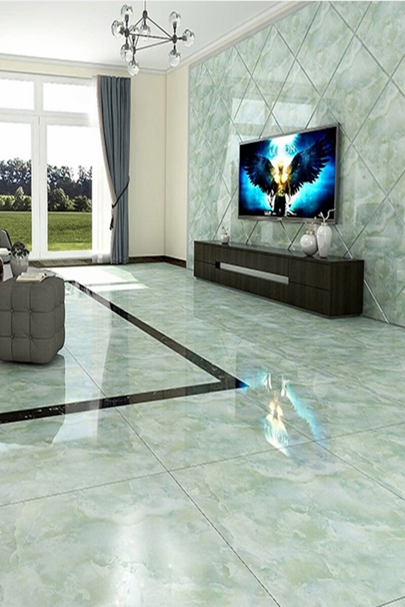 梦茜儿仿玉石瓷砖 翡翠玉全抛釉瓷砖800x800客厅地砖 仿玉石背景墙砖