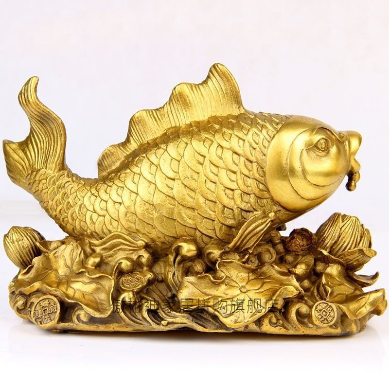 baldauren开运铜鱼摆件风水 大号纯铜金龙鱼年年有鱼