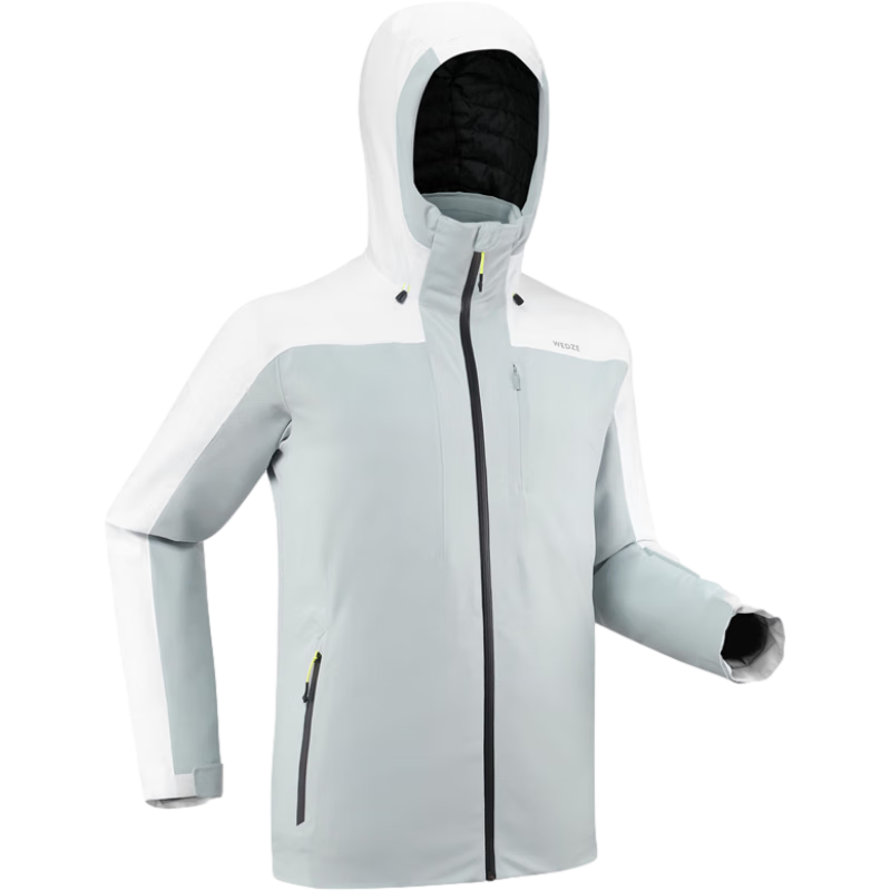 DECATHLON 迪卡侬 滑雪服男士滑雪装备保暖羽绒轻便滑雪衣SKI500 灰白色L-4780324
