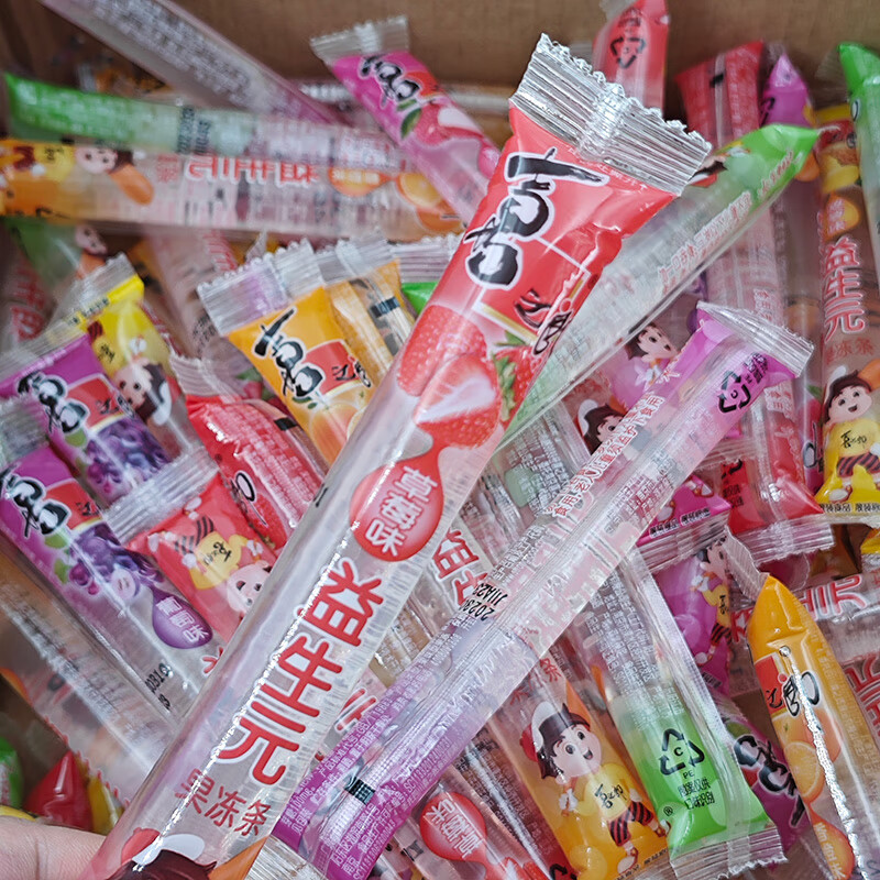 喜之郎益生元果凍條水果味多種口味袋裝長條果凍網(wǎng)紅兒童零食品 草莓味1斤(約15條)