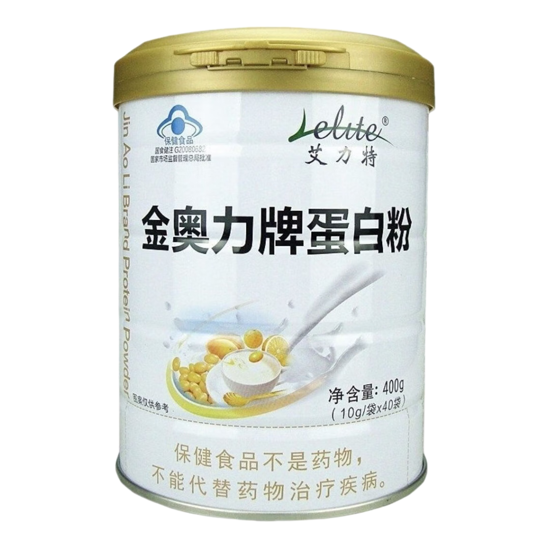 金奧力艾力特金奧力牌蛋白粉 金奧力蛋白粉高蛋白雙蛋白粉蛋白質(zhì)粉 正品 艾力特金奧力牌蛋白粉400克