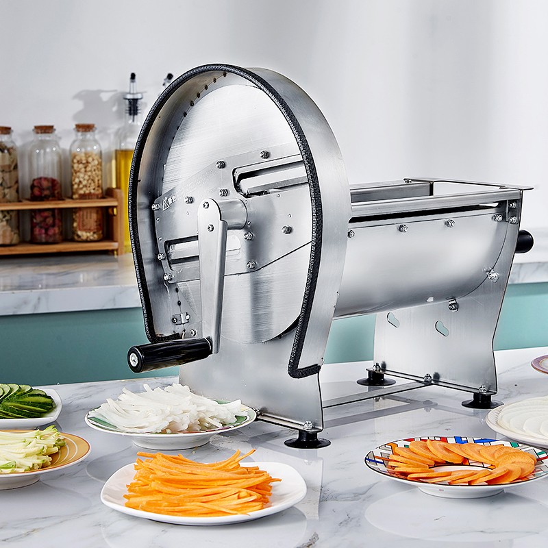 singpus 两用全不锈钢手摇切丝切片机切菜器多功能萝卜土豆切丝机商用