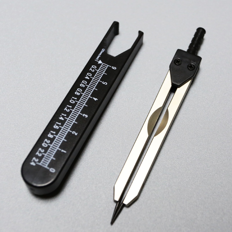 分规测心电图分规带套有刻度分规学生圆规分规角规刻字 黑色