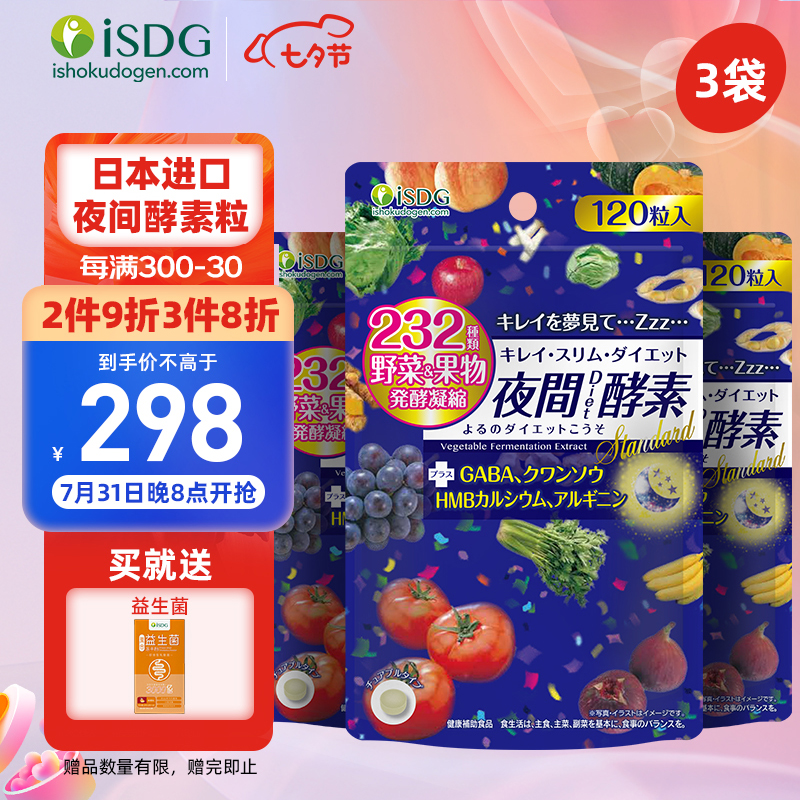 ISDG品牌酵素，价格历史走势、销量趋势分析，232种果蔬复合发酵。