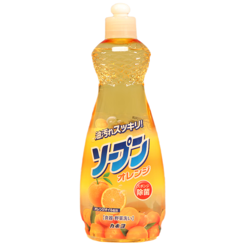 家耐優(yōu)KANEYO橙香果蔬 餐具洗潔精濃縮洗滌靈 600ml/瓶  日本原裝進口