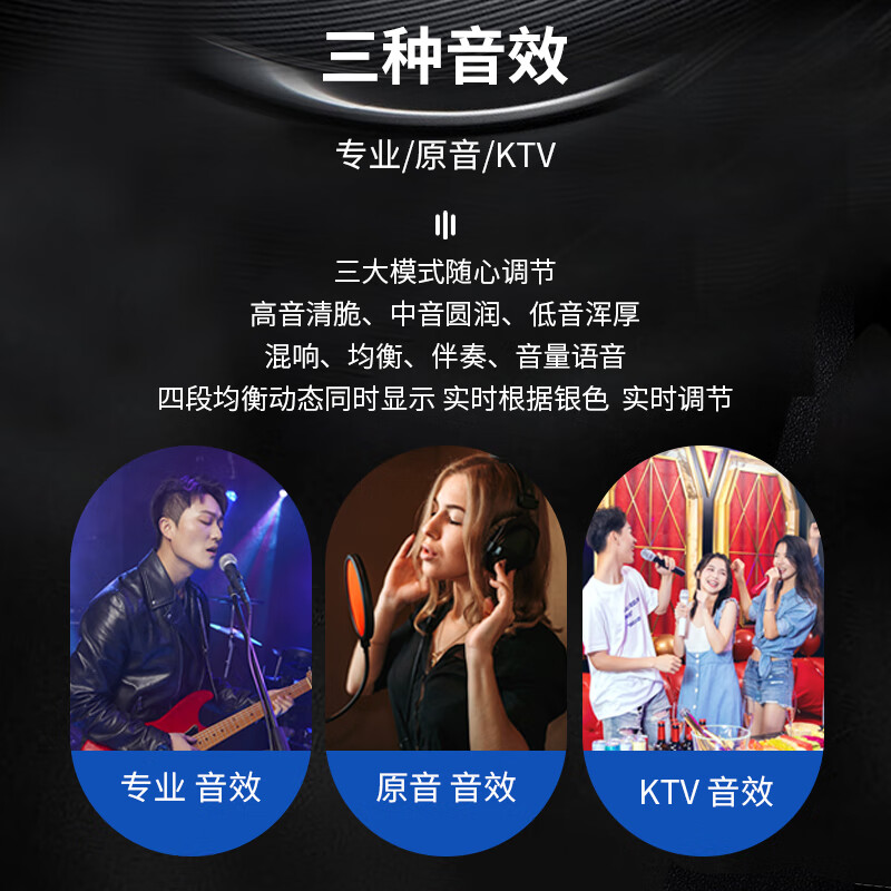 途讯 G6Pro话筒音响一体麦克风 时尚智能屏幕 话筒音响一体 无线蓝 牙手机K歌  G6Pro(全新升级版)