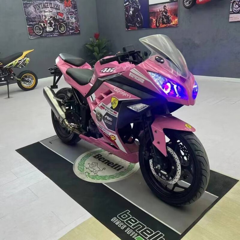 二手川崎款小忍者200cc双缸水冷400cc地平线摩托车跑车过户可上牌