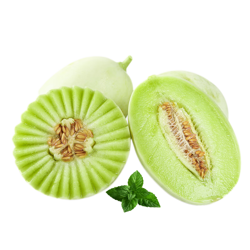 京鲜生 山东玉菇甜瓜 2粒 净重4.5-5.5斤装 单果2斤起 源头直发包邮