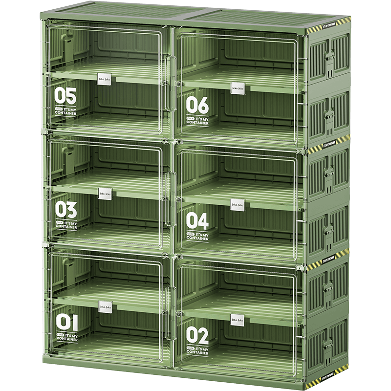 JEKO&JEKO免安裝可折疊鞋盒架子鞋柜門(mén)口收納防塵防潮簡(jiǎn)易收納鞋柜 2列6層