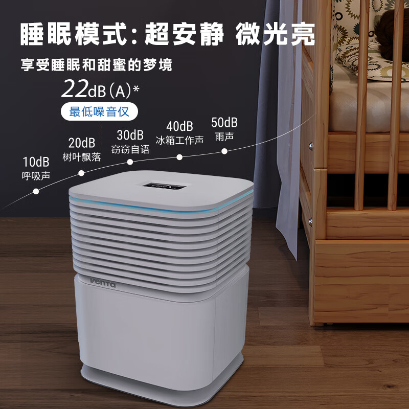 venTa文塔空气净化器消毒机AP730过滤甲醛油烟PM2.5过敏原客厅卧室除菌落地母婴静音德国温坦节日礼品 AP730