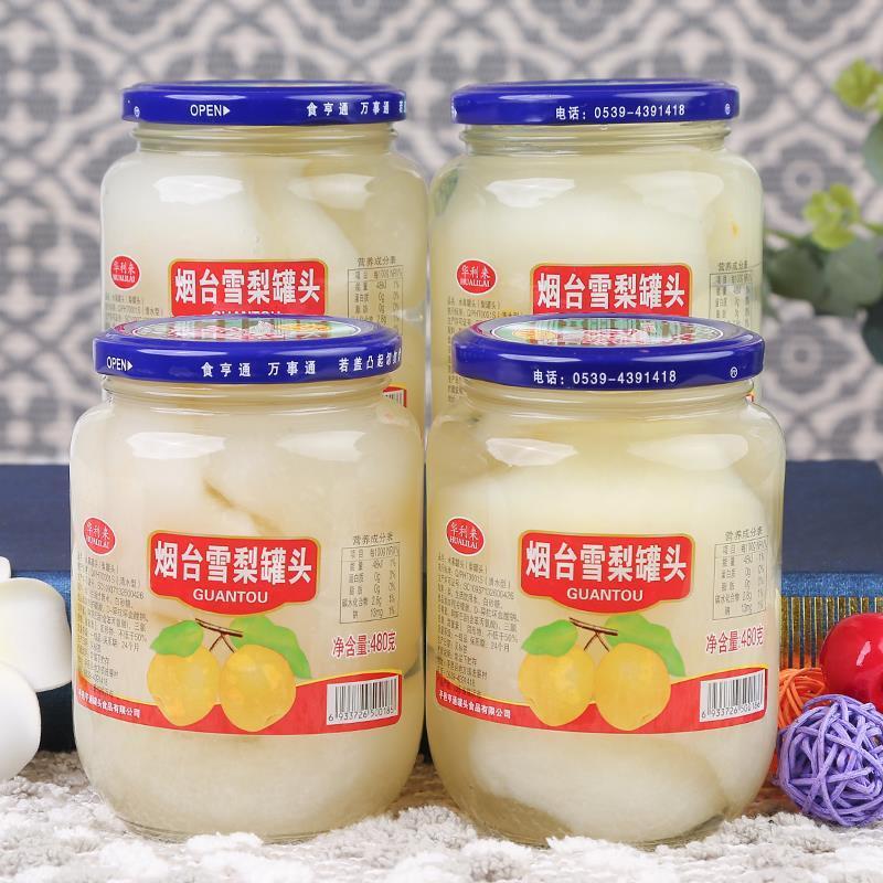 康创优品烟台雪梨罐头480g/瓶新鲜水果罐头糖水雪梨网红休闲食品 雪梨