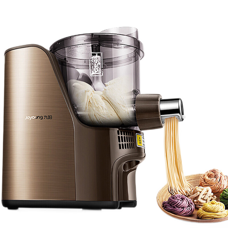 九阳（Joyoung）面条机全自动家用和面机饺子皮一体多模头压面机机600g容量可单独和面  金色JYN-L12