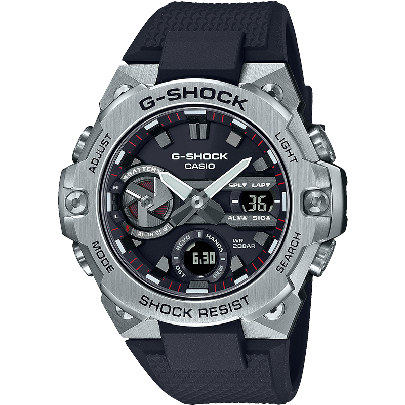 CASIO 卡西欧 G-SHOCK G-STEEL系列 49.6毫米太阳能腕表 GST-B400-1APFT