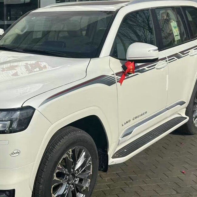 兰德酷路泽车门贴标landcruiser车身贴侧标前门英文字母车贴 亮光银色