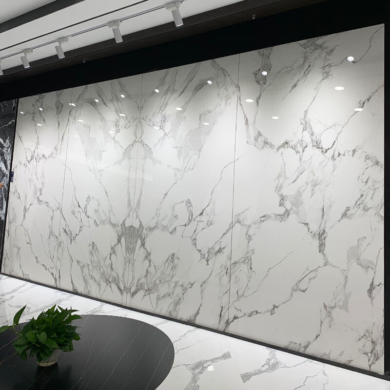 培洋现代简约1600x3200超大规格6mm岩板地砖别墅大厅内墙砖电视背景墙