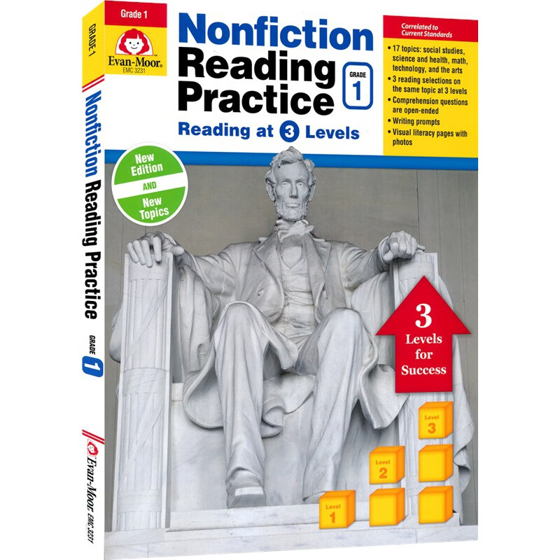 evan-moor nonfiction reading practice grade 1-6 非虚构类文学阅读