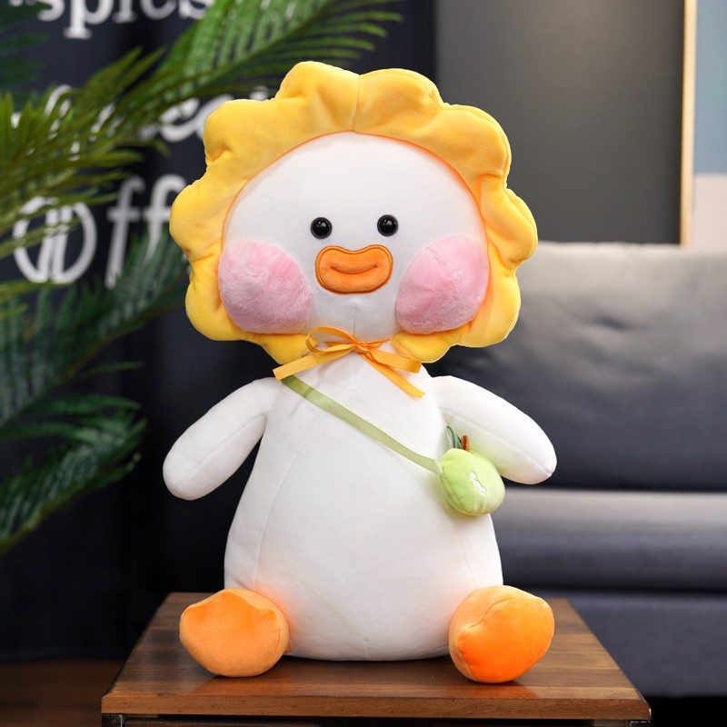 哚田网红鸭鸭嘟嘟鸭毛绒玩具丑萌花瓣鸭公仔可爱小鸭子玩偶女生床上