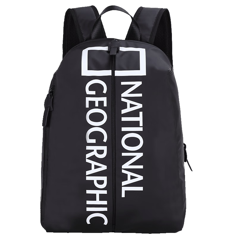 地理National Geographic大容量学生书包女运动包15.6英寸电脑旅行背包男多功能双肩包潮包 黑色