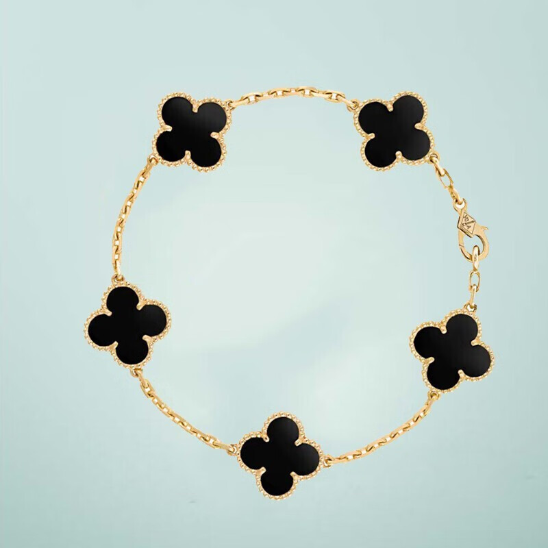 van cleef&arpels)vca梵克雅宝手链五花四叶草手链女四叶草珍珠贝母