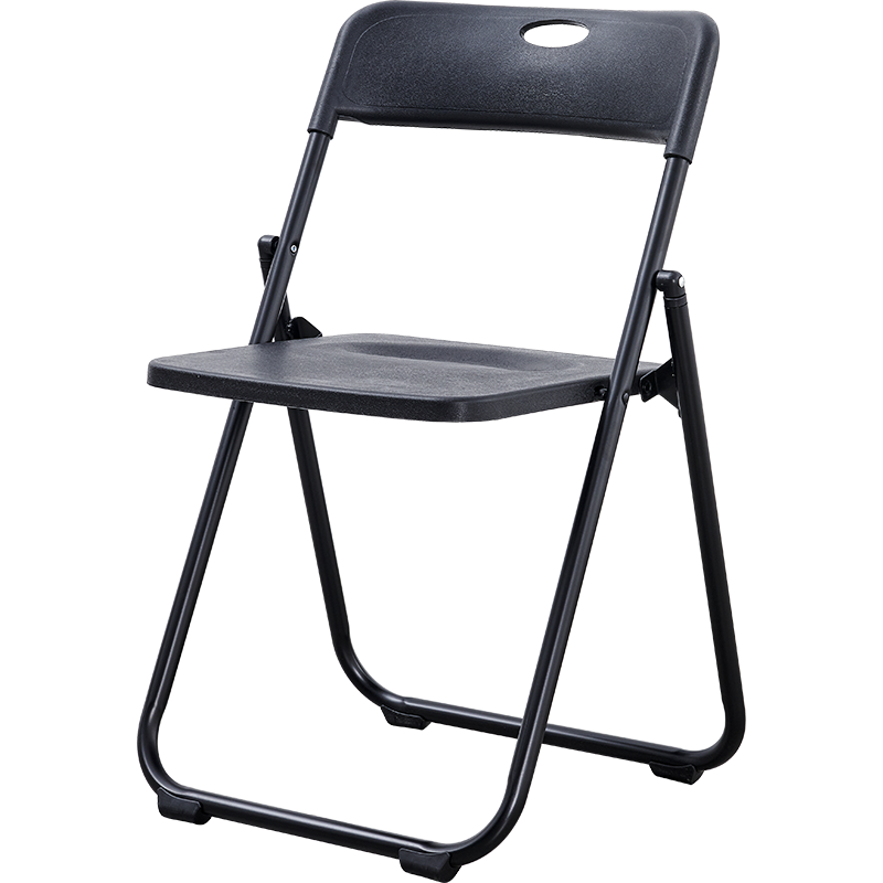 星恺 电脑椅 家用折叠椅凳子办公培训椅子 简易休闲宿舍靠背椅餐椅 ZY02纯黑