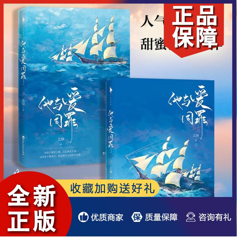 他与爱同罪小说全套上下2册人气作家北倾甜蜜深情之作青春