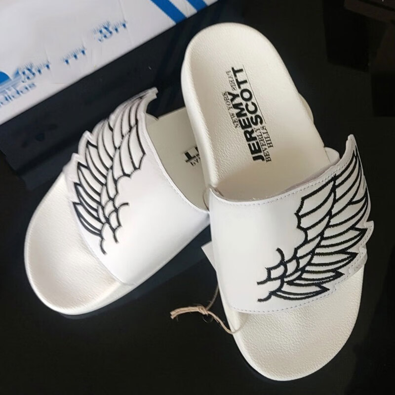 阿迪达斯 (adidas)三叶草拖鞋男鞋女鞋夏季沙滩鞋翅膀造型凉拖鞋休闲
