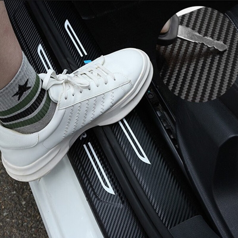 捷安途汽车门槛条丰田卡罗拉锐放门边条防撞条改装踏板内饰防划痕防踩贴 锐放(门槛条+后备箱护板)10片