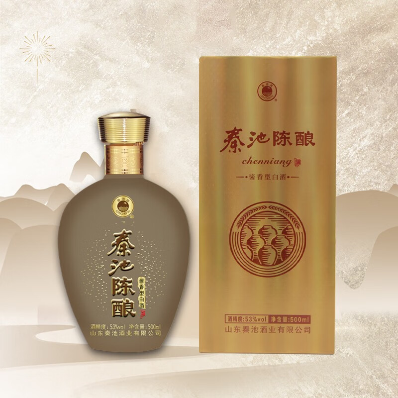 秦池秦池l陈酿白酒53度500m酱香型白酒高度礼品酒单瓶装