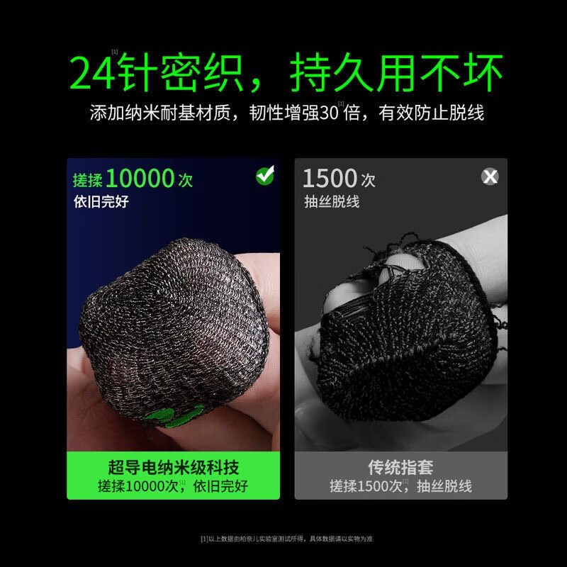 ERTR【电竞职业】游戏手指套手游指套防汗水王者吃鸡超薄蝰蛇指套 蝰蛇一族【绿蓝白红各4只】12只