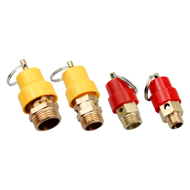 空压机安全阀小红帽气泵限压自动拉环排气阀泄压阀定制  7天内发 红帽